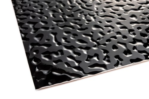 JP Decor waved wall panel - METALLIC PIANO BLACK - 280 x 120 x 0.9 cm